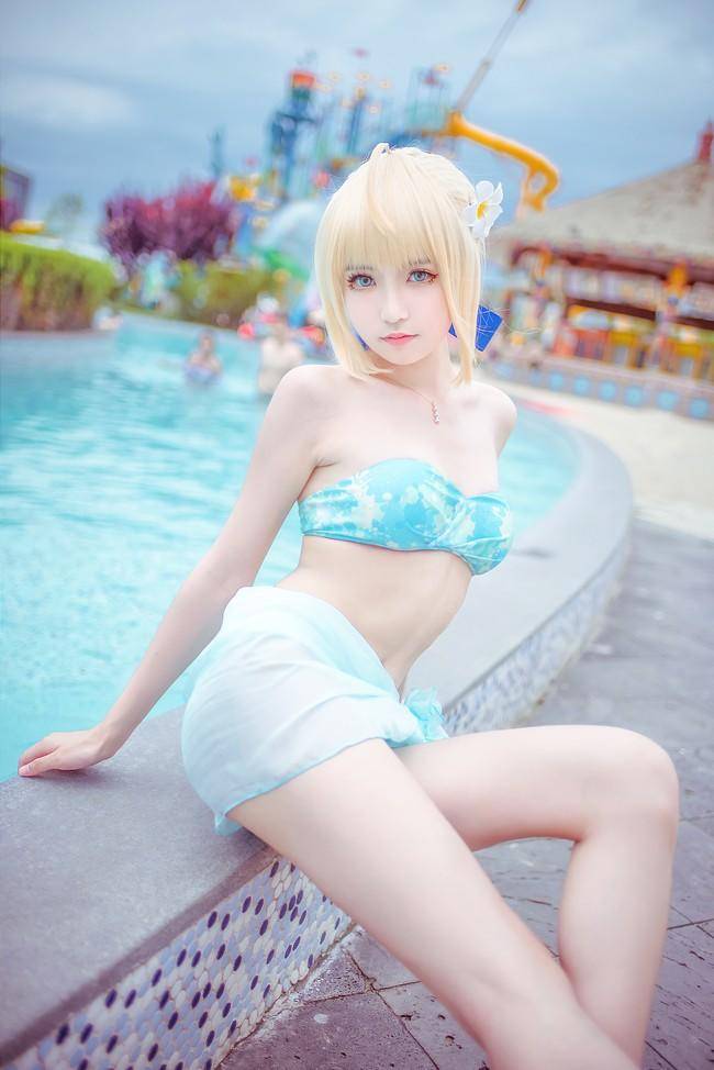 阿尔托莉雅 泳装cosplay Cn：泡泡(图2)