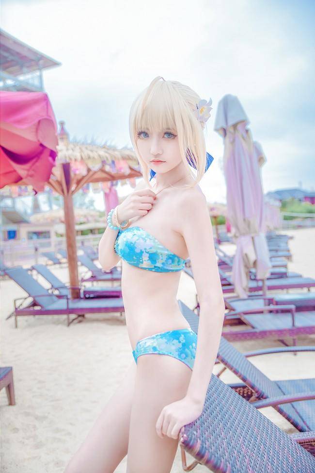 阿尔托莉雅 泳装cosplay Cn：泡泡(图4)