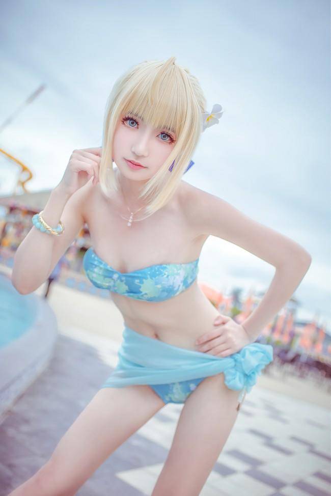 阿尔托莉雅 泳装cosplay Cn：泡泡(图5)