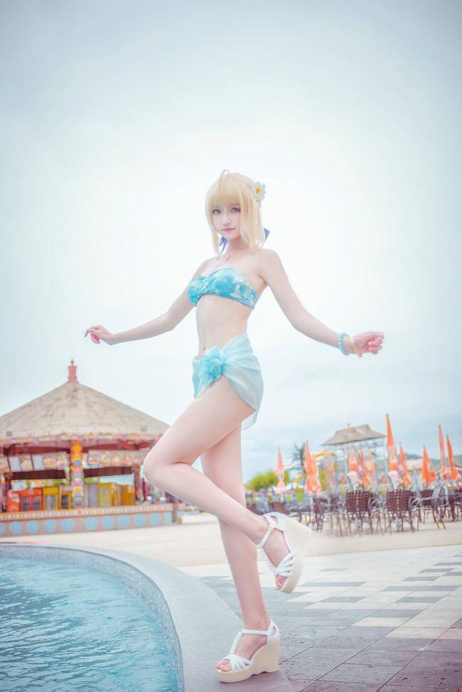 阿尔托莉雅 泳装cosplay Cn：泡泡(图6)
