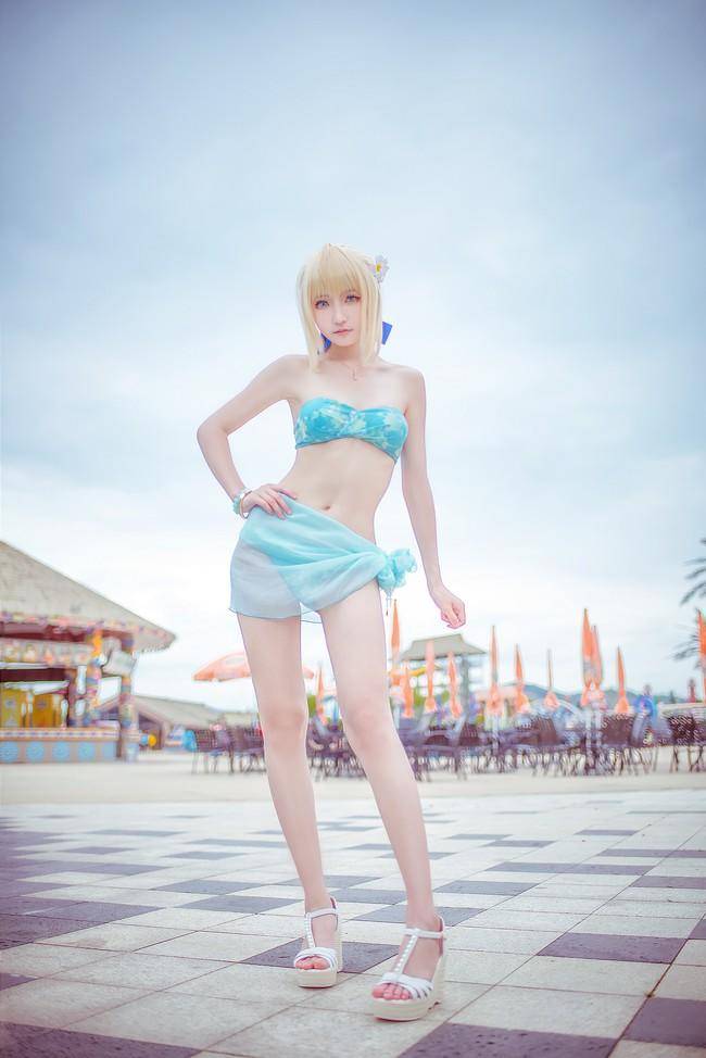 阿尔托莉雅 泳装cosplay Cn：泡泡(图7)