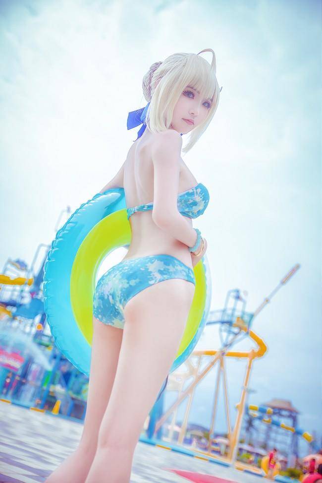 阿尔托莉雅 泳装cosplay Cn：泡泡(图10)