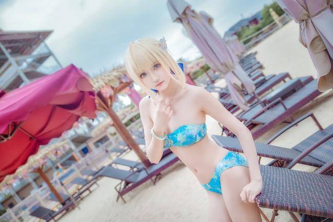 阿尔托莉雅 泳装cosplay Cn：泡泡(图11)