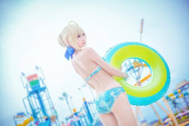 阿尔托莉雅 泳装cosplay Cn：泡泡(图13)