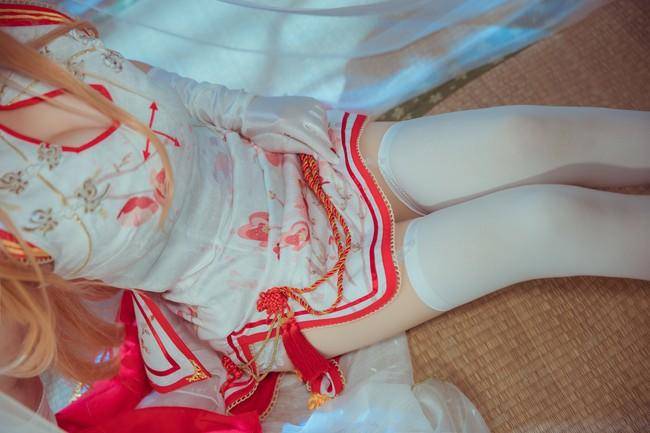 刀剑神域 亚丝娜cos过膝袜   Cn：元素(图5)