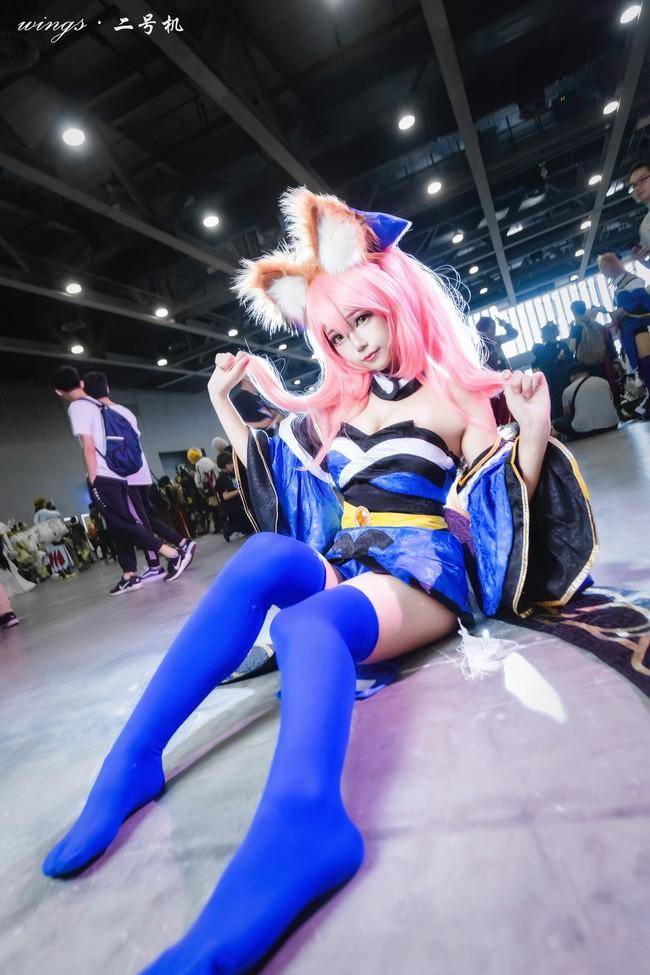 蓝色丝袜 玉藻前cos Cn：兔哥w(图1)
