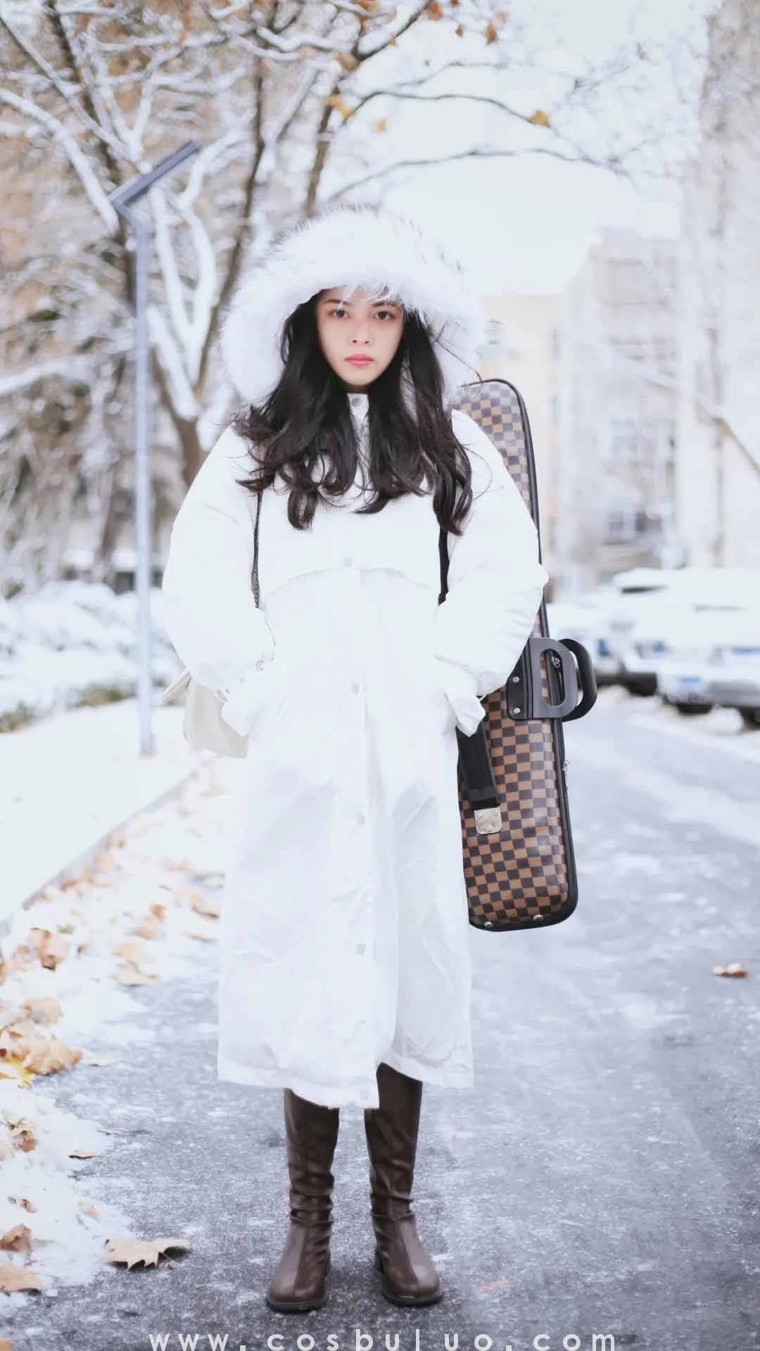 街拍|用暖暖的雪中街拍 陪你进入2021年(图7)