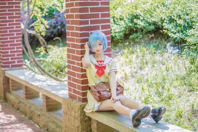 蕾姆 校服cosplay Cn：羽天Shine(图3)