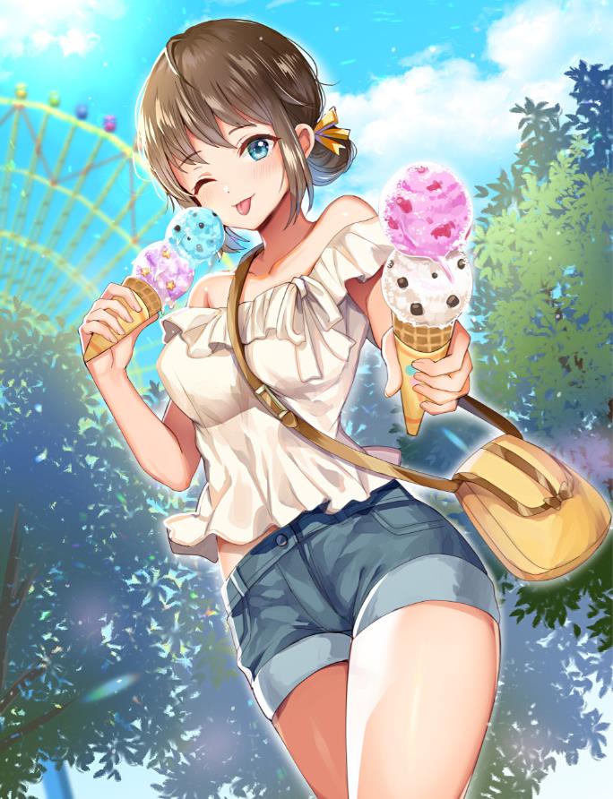 [Pixiv精选]展露夺目的双腿。热裤插画特辑(图1)