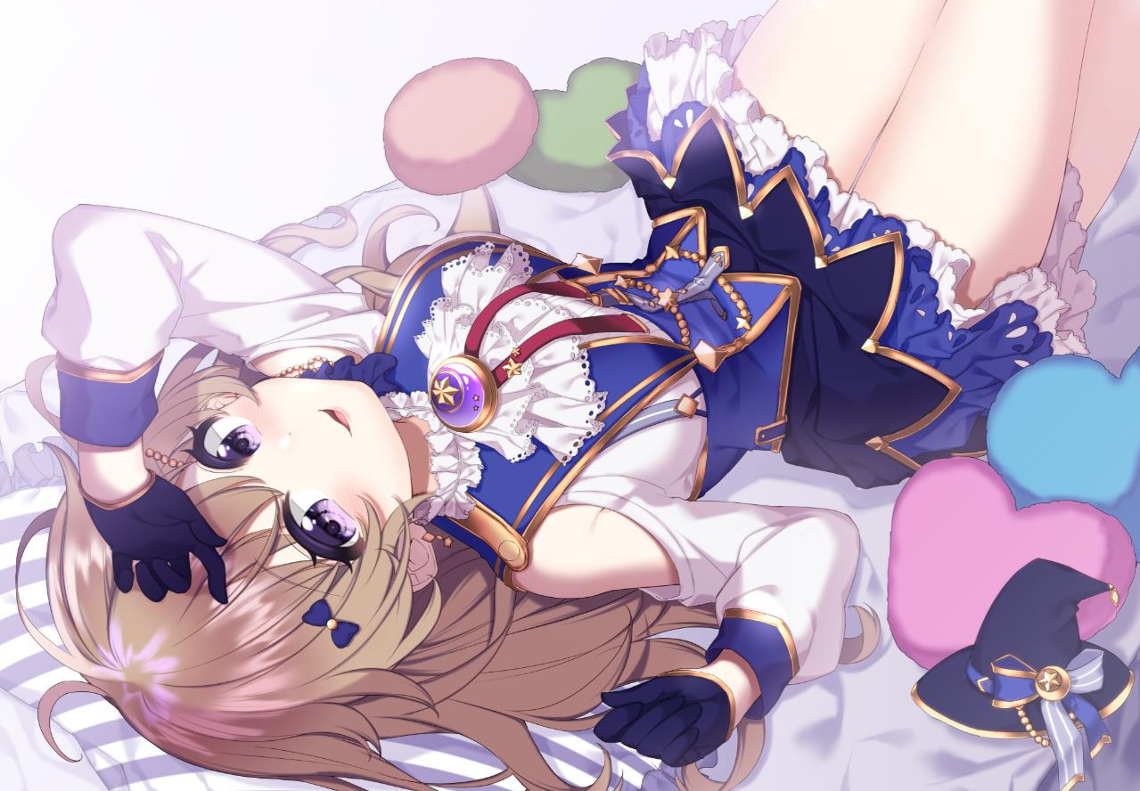 [Pixiv精选]慵懒表情好性感♡仰躺女孩插画特辑(图7)