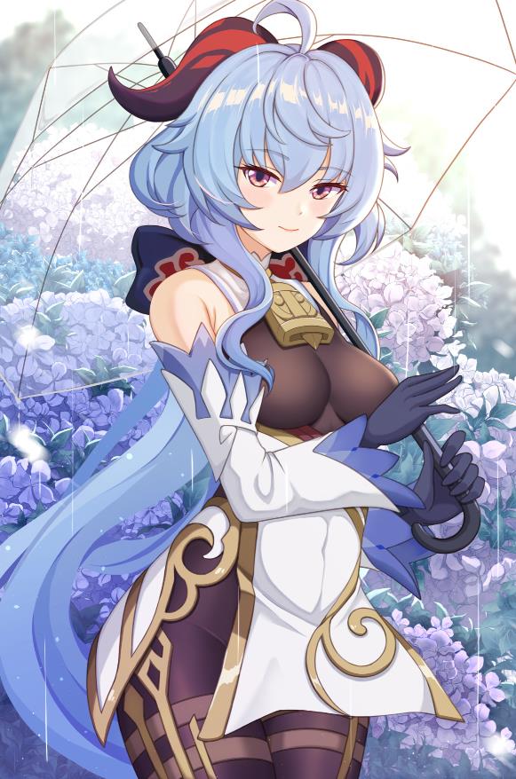 [Pixiv精选]雨天的缤纷花朵。紫阳花插画特辑(图1)