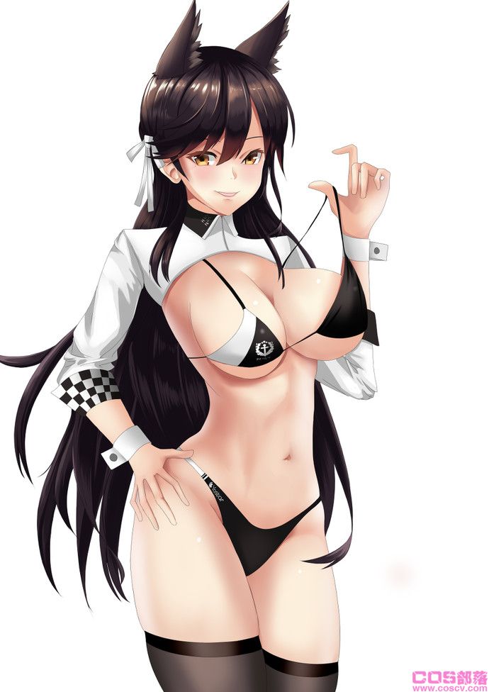 [动漫美图]碧蓝航线爱宕插画图片水着特辑(图1)