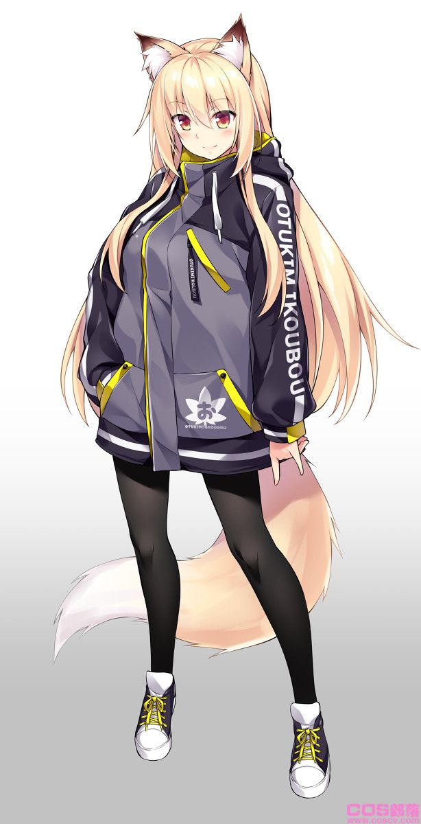 [动漫美图]毛绒绒！兽耳×连帽衫插画特辑(图1)