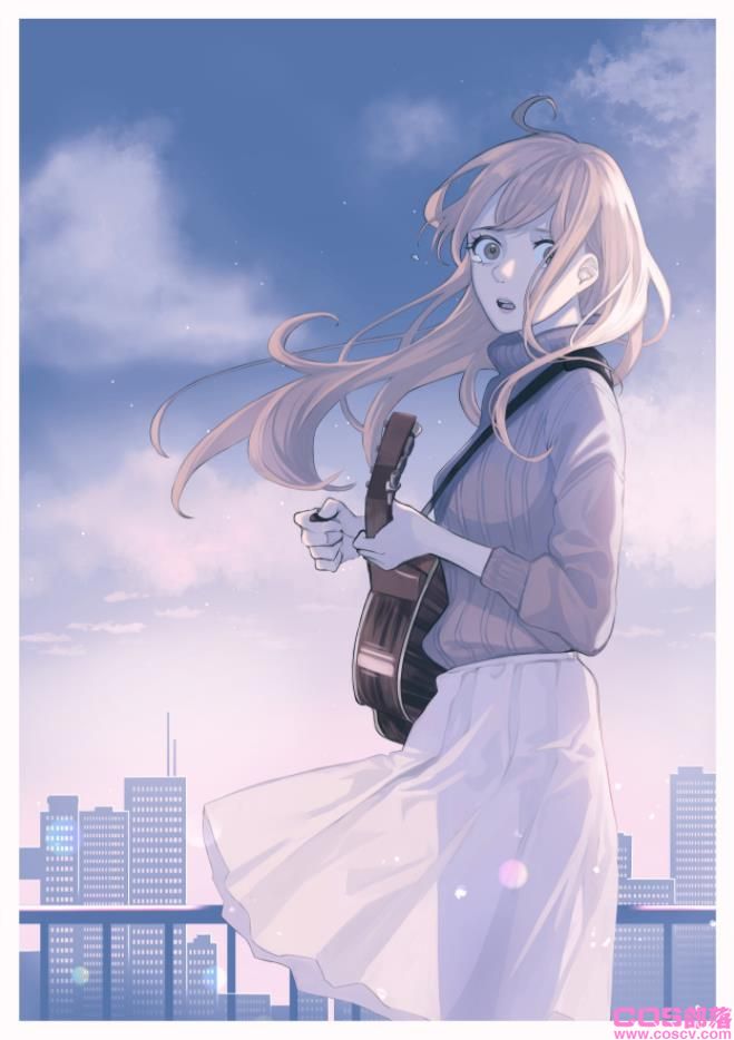 [Pixiv精选]拨动琴弦！吉他女子插画特辑(图13)
