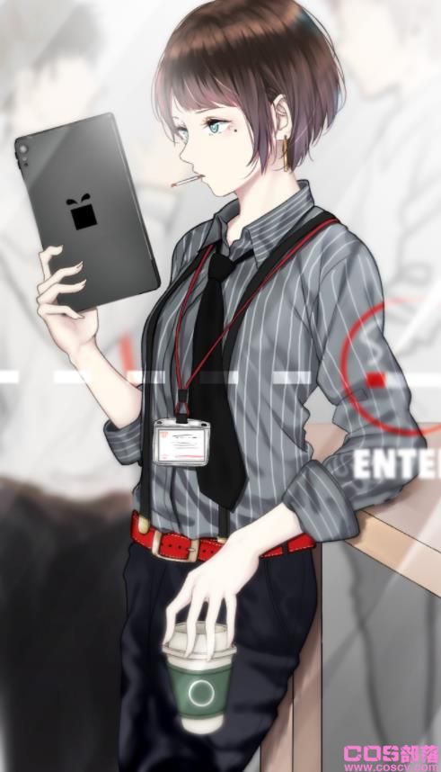 [Pixiv精选]轻轻系起。领带女子插画特辑(图12)