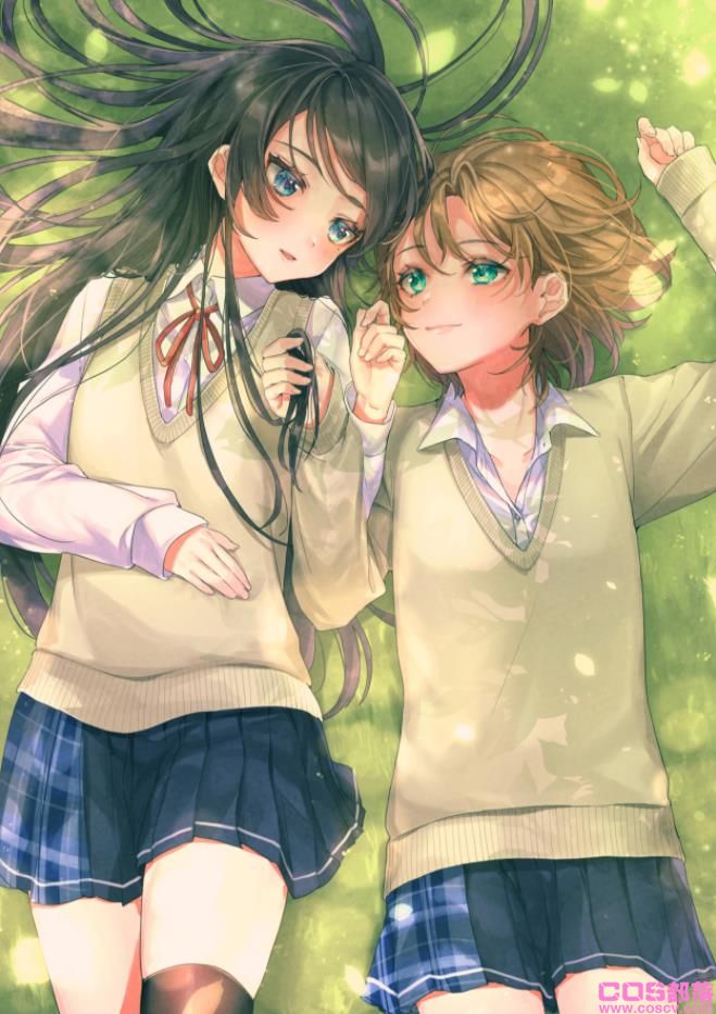 [Pixiv精选]身着制服的爱恋。学生百合插画特辑(图4)