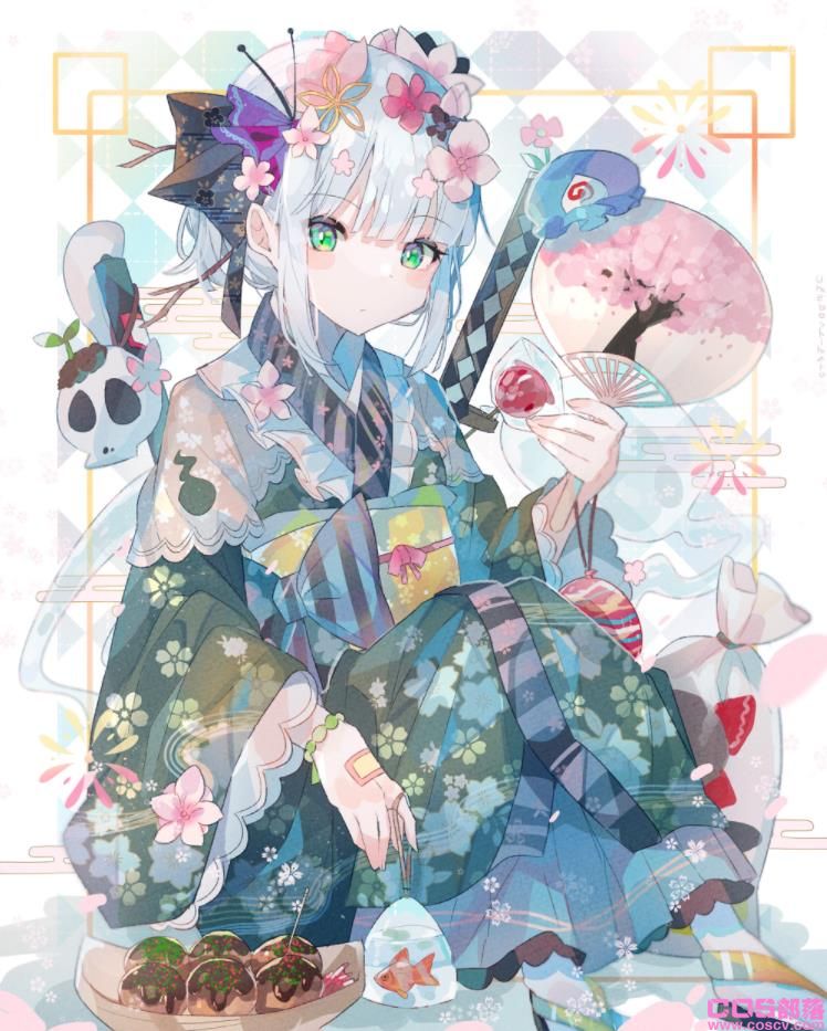[Pixiv精选]和服与萝莉塔的完美结合♡和风萝莉塔插画特辑(图9)