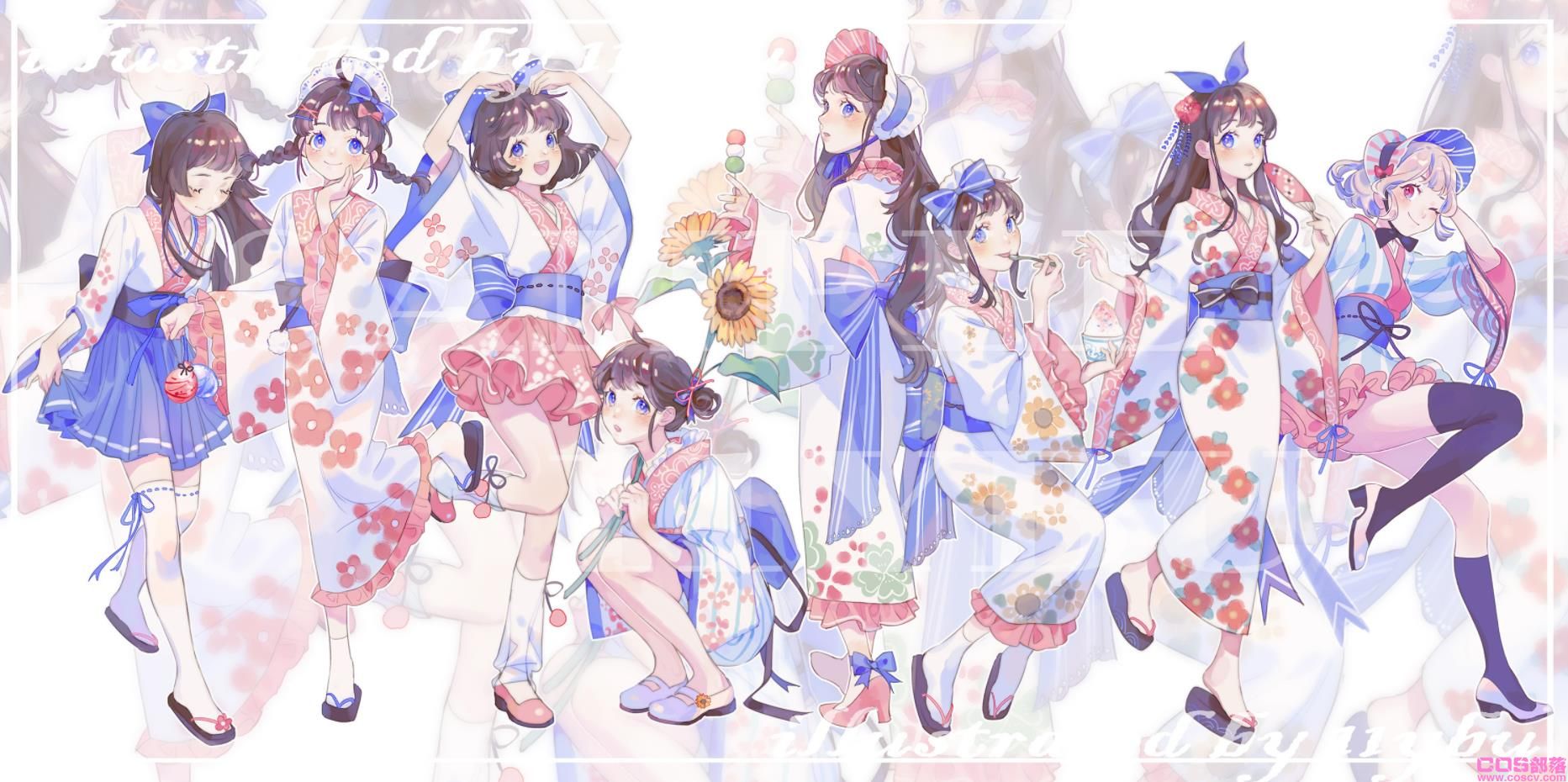 [Pixiv精选]和服与萝莉塔的完美结合♡和风萝莉塔插画特辑(图13)