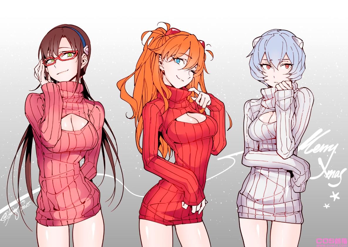 [Pixiv精选]展示乳沟♡开胸高领衣特辑(图7)