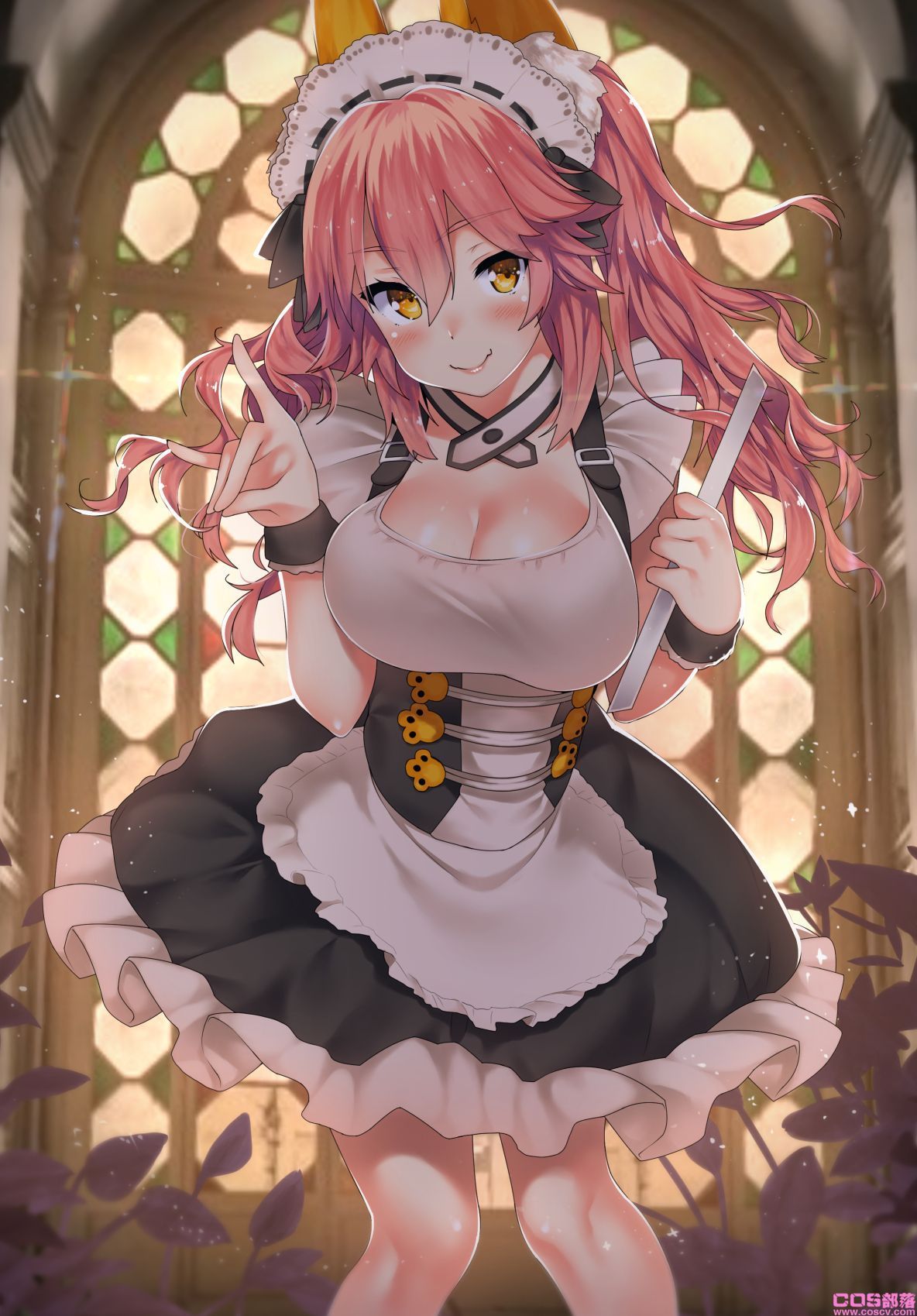 身穿女仆装的美少女(图8)