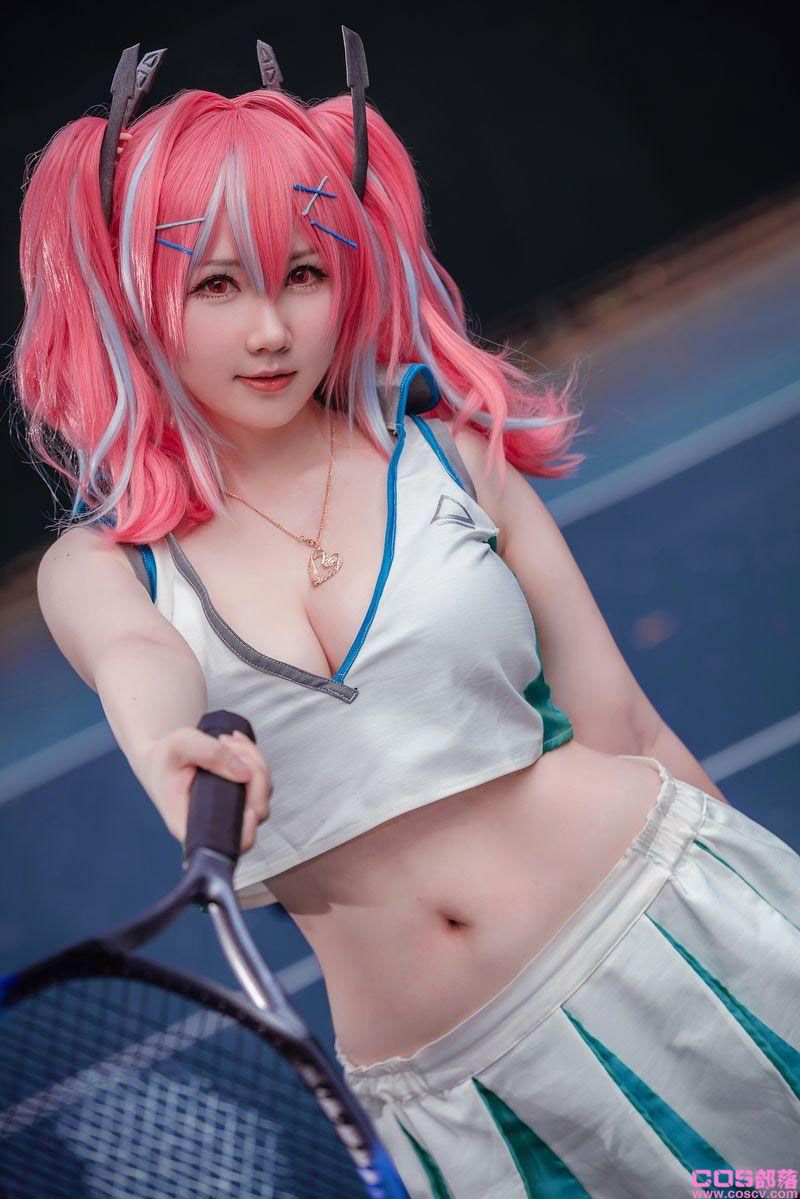 名为打球 实则看球-《碧蓝航线》布莱默顿网球服COS(图4)