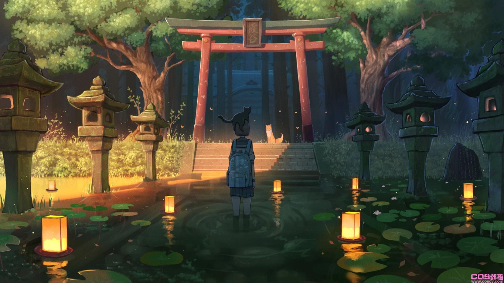 [Pixiv精选]映于水面的结节。临畔鸟居插画特辑(图5)