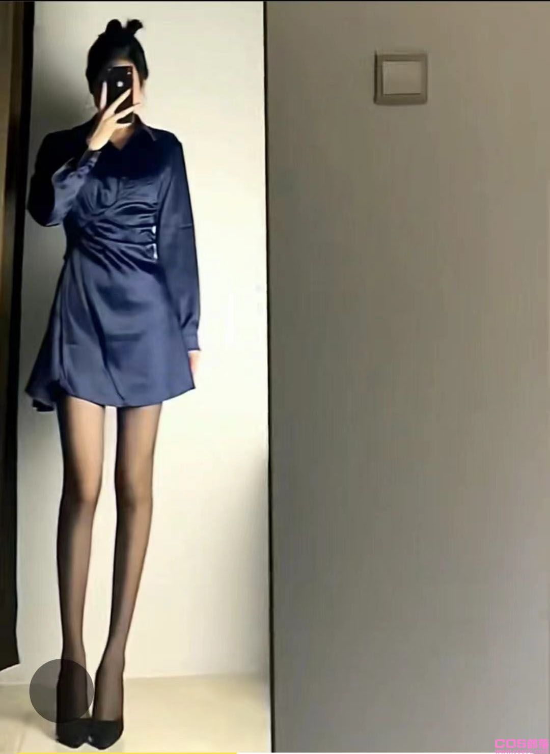 夏季女时尚韩版长袖连衣裙(图3)