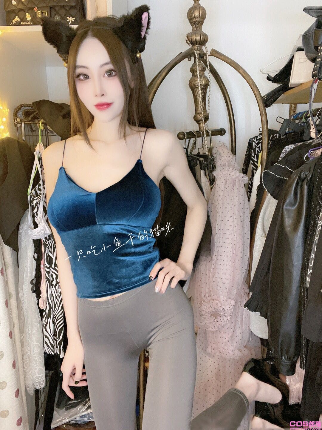 丝绒吊带弹力修身(图2)