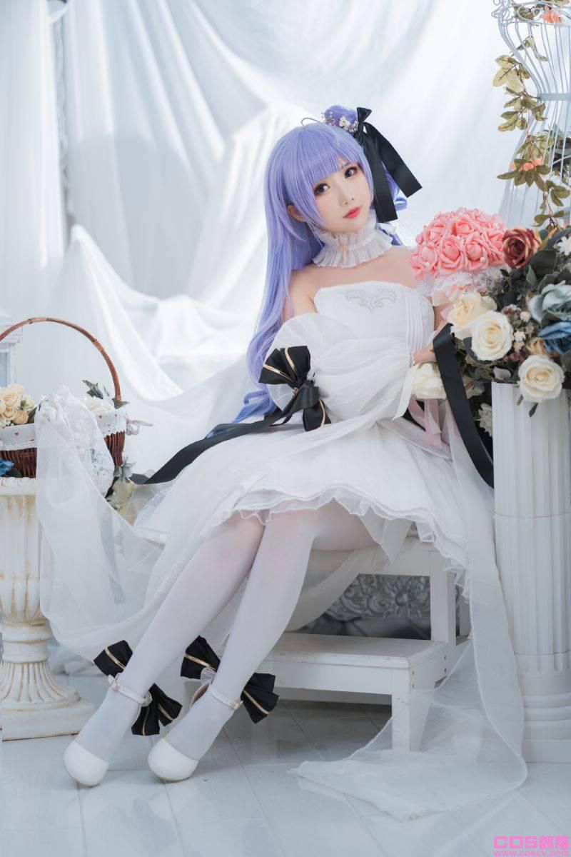 人气动漫Coser@面饼仙儿 独角兽婚纱【14P/129MB】(图1)