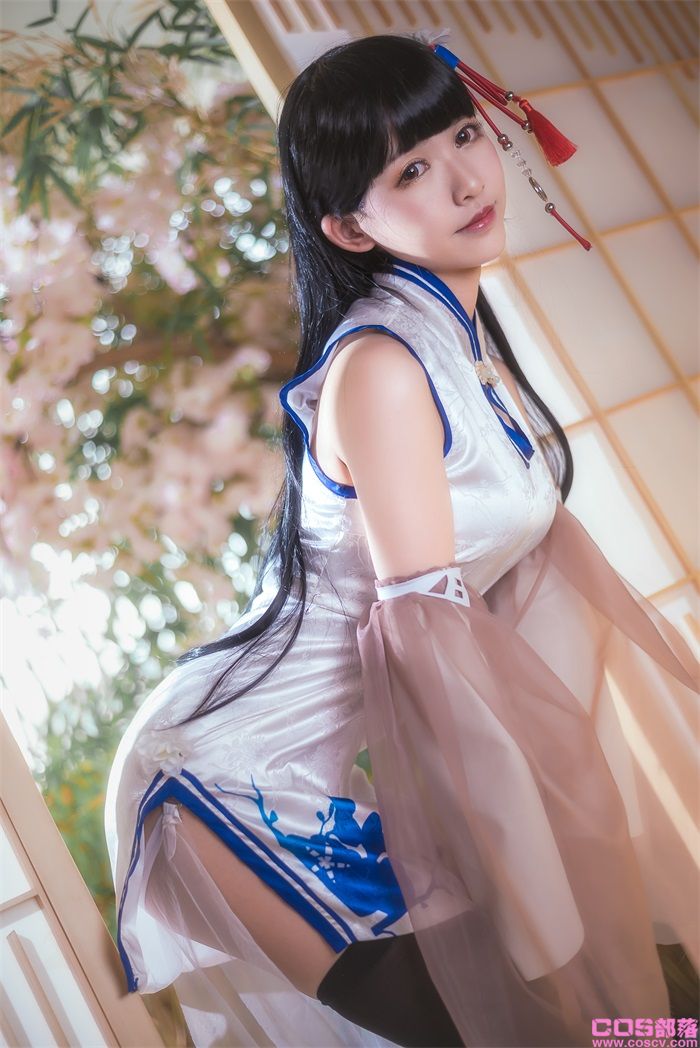 人气动漫Coser@鳗鱼霏儿 - 碧蓝华裳 逸仙【16P/181MB】(图3)
