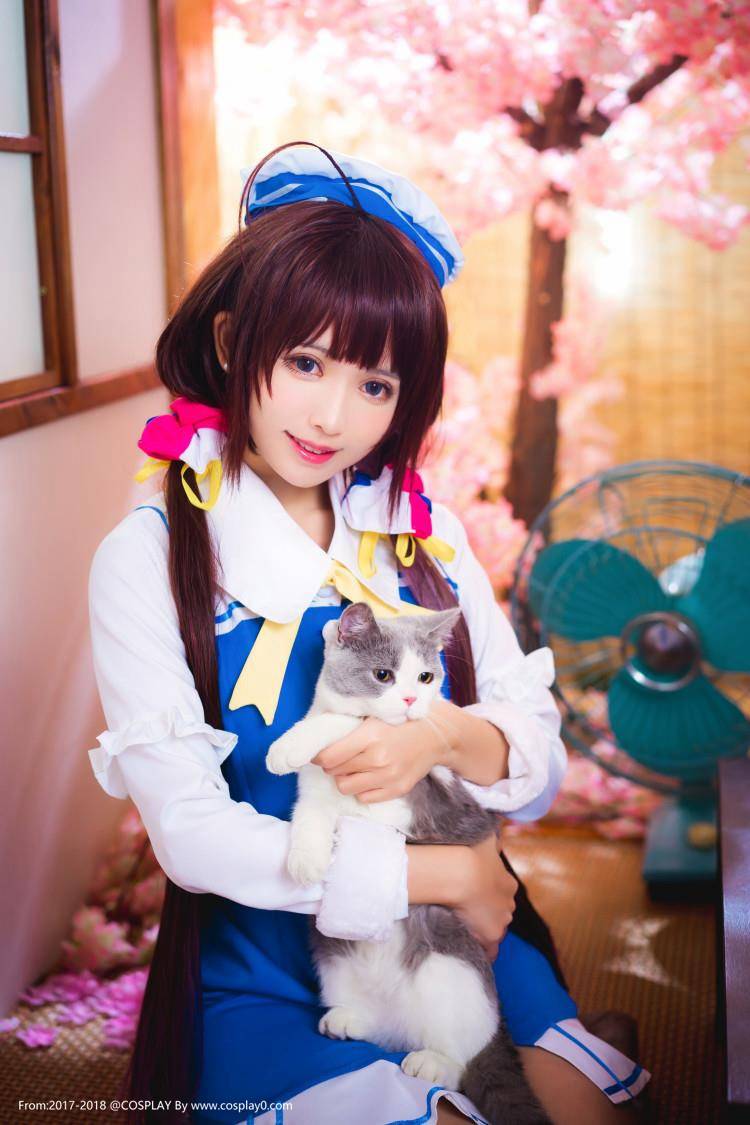 鳗鱼霏儿最新Cos作品雏鹤爱同人制服萝莉写真图片(图1)
