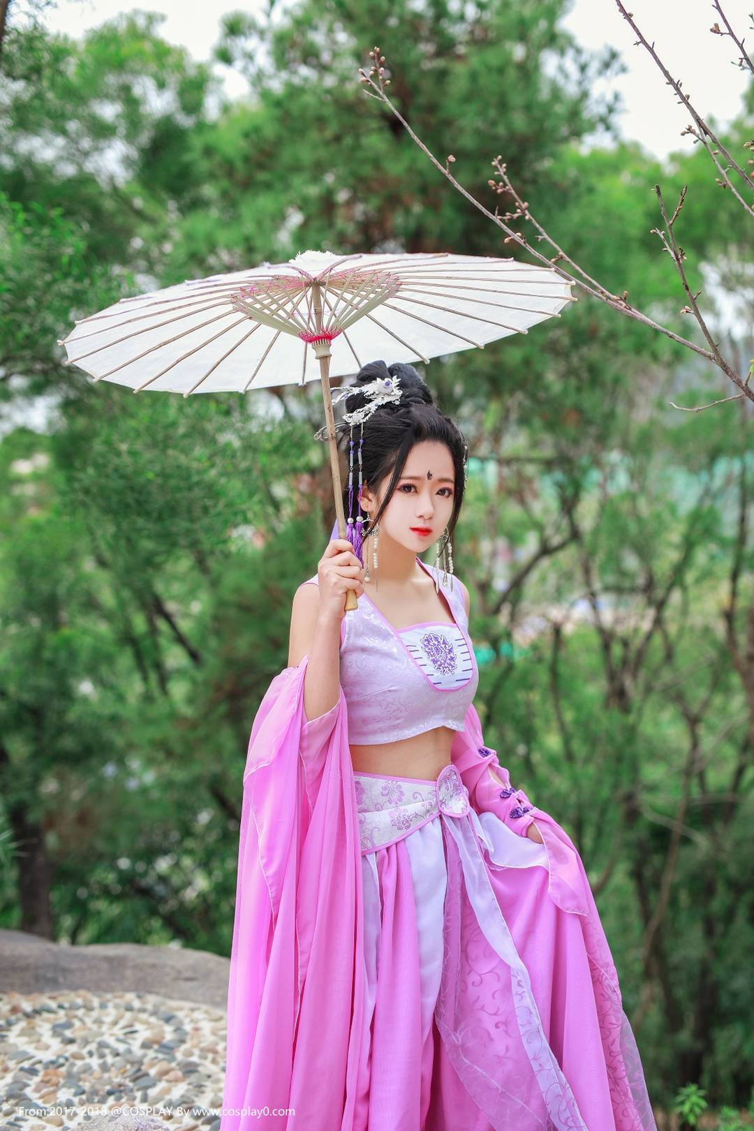 唯美汉服美女听雪楼紫陌Cosplay古风(图1)