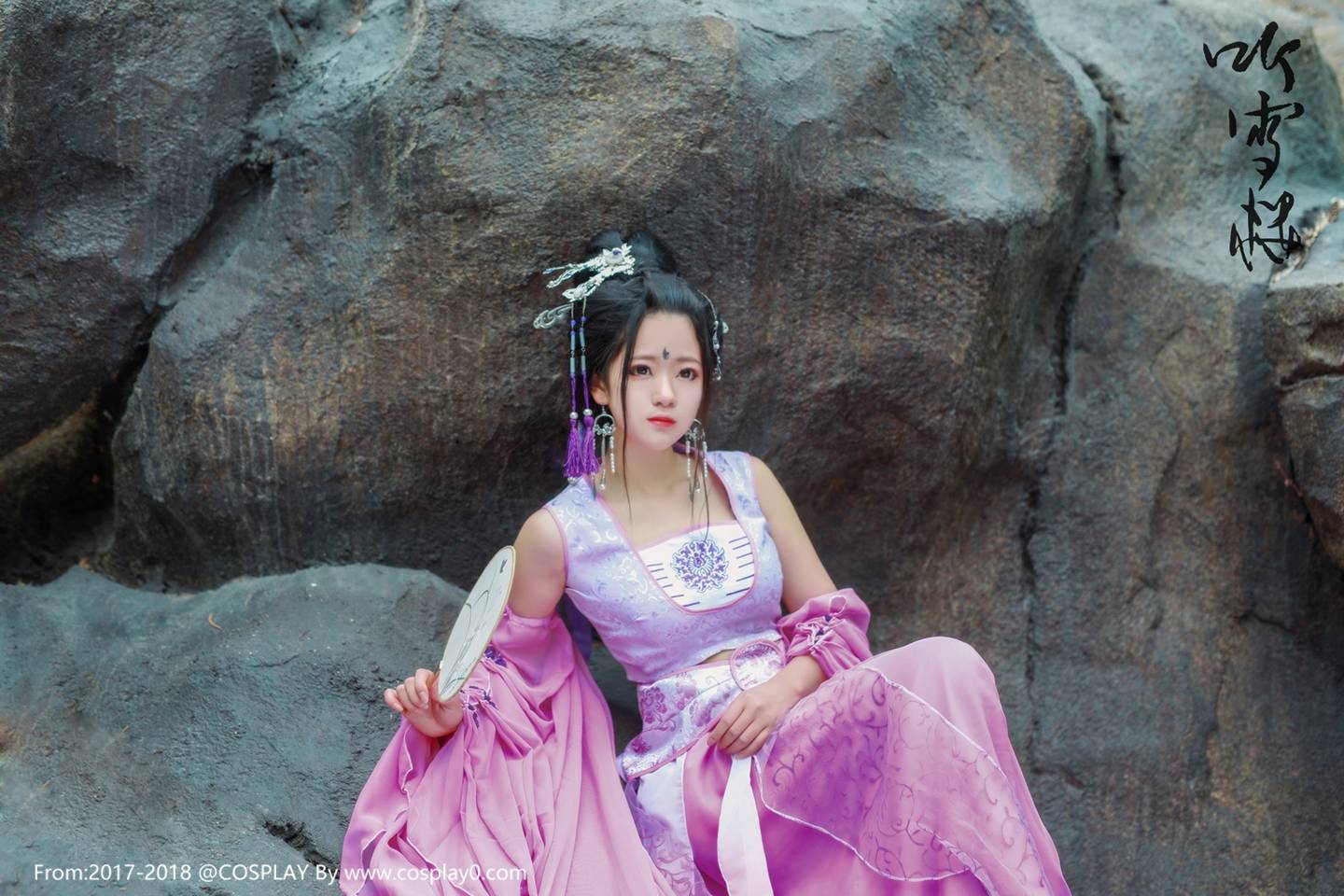 唯美汉服美女听雪楼紫陌Cosplay古风(图6)
