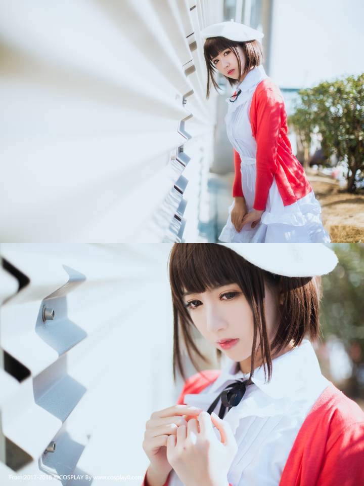 清纯美女鳗鱼霏儿Cos加藤惠同人学生服妹子图(图4)