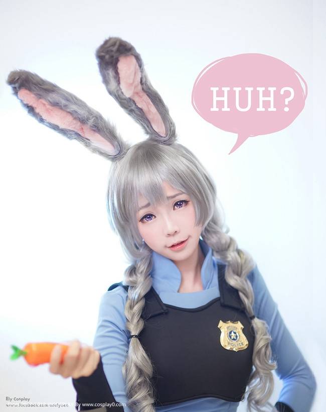 疯狂动物城可爱的小兔子ElyEE子Cosplay朱迪同人(图1)