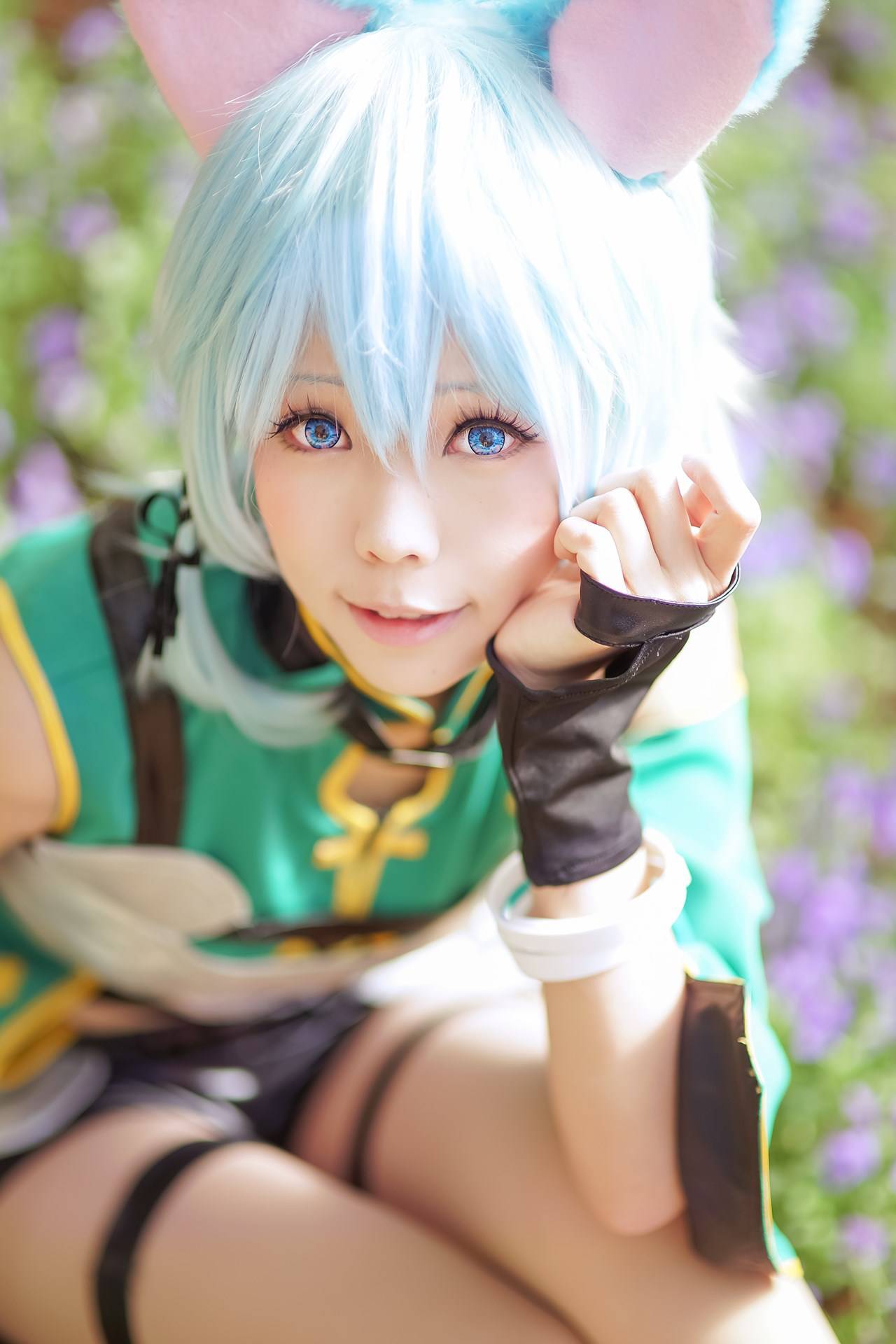 cosplay 刀剑神域 诗乃 你们爱的皮裤(图4)