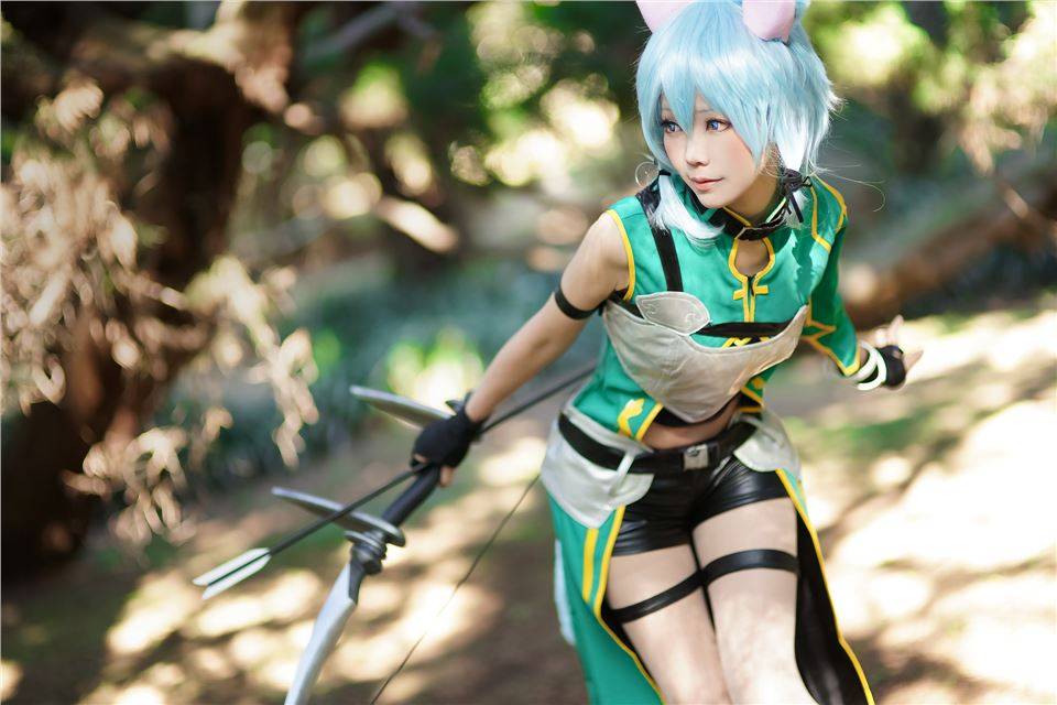 cosplay 刀剑神域 诗乃 你们爱的皮裤(图8)