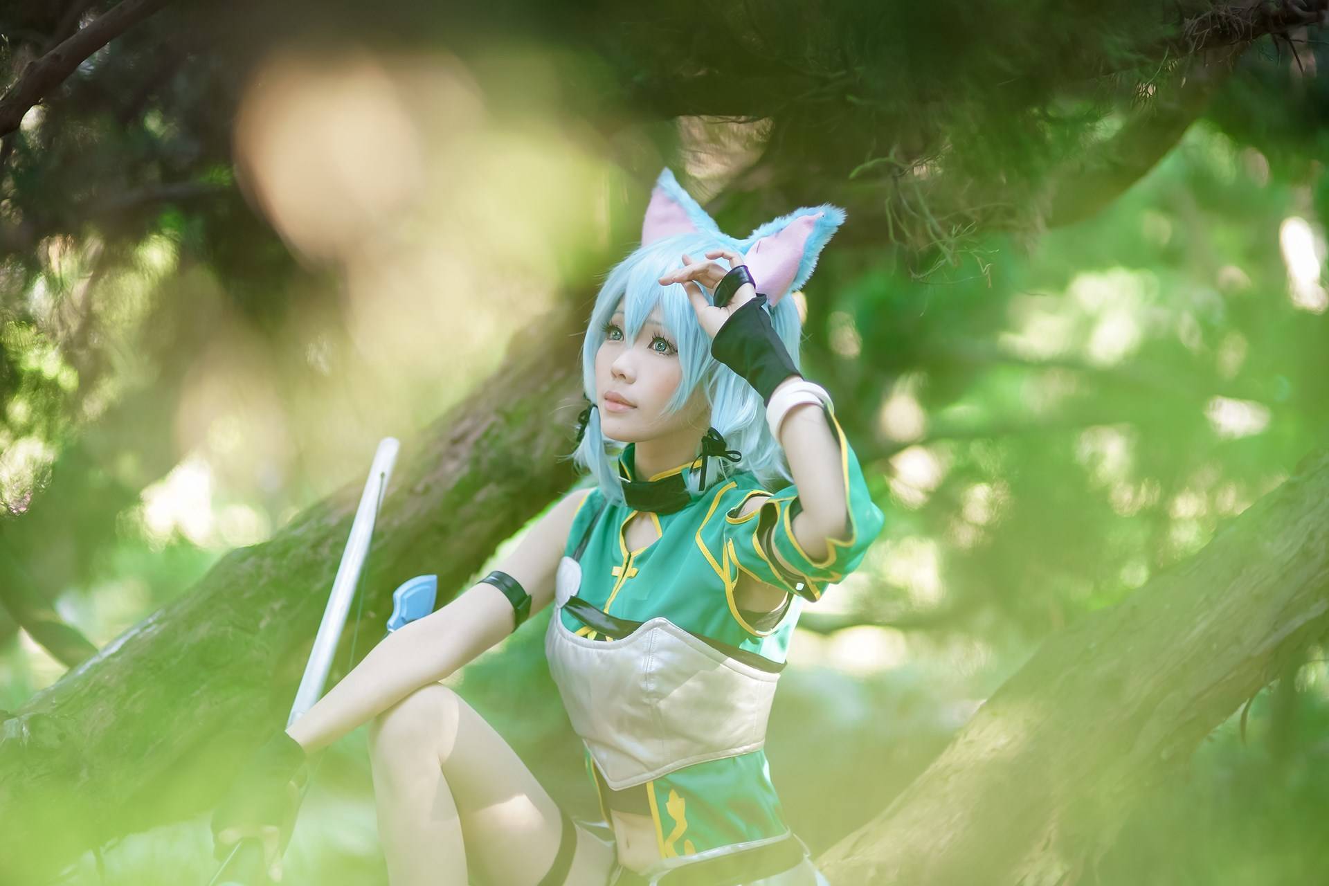cosplay 刀剑神域 诗乃 你们爱的皮裤(图7)