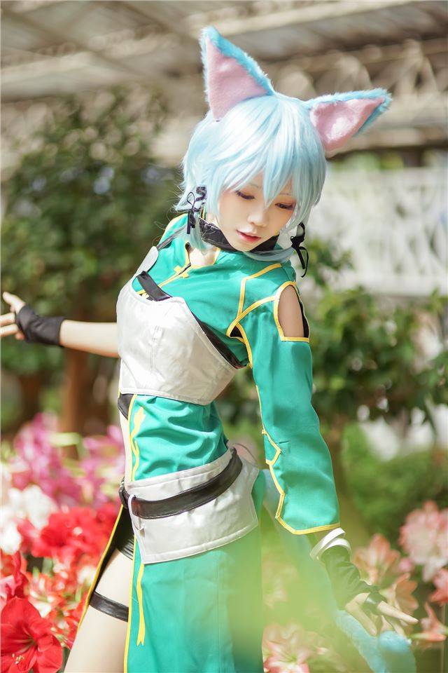 cosplay 刀剑神域 诗乃 你们爱的皮裤(图5)