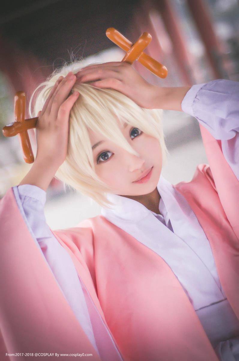 夏目友人帐辰未小玉Cos兽耳和服萝莉美女(图1)