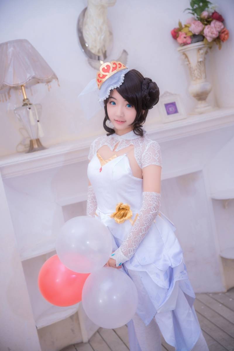 [COS正片]王者荣耀Cosplay萝莉小乔花嫁同人(图1)