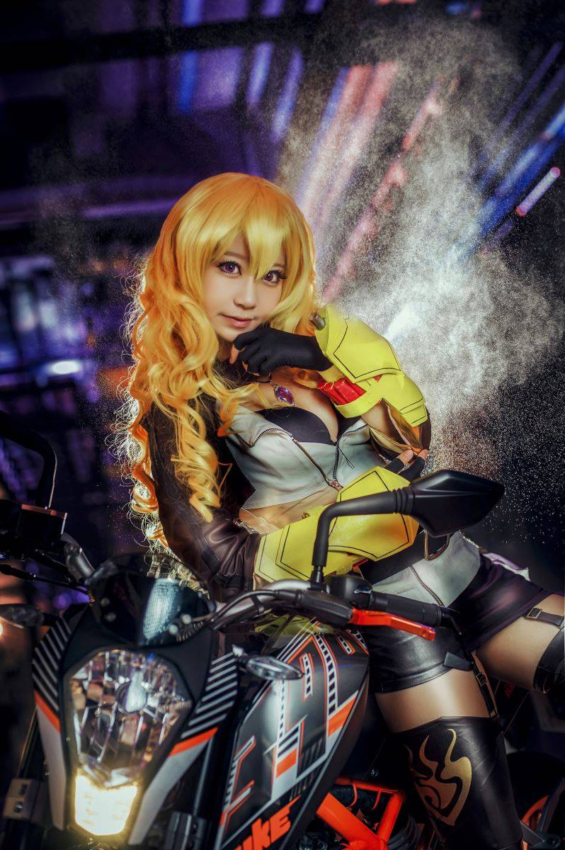 黑川扮演RWBY动漫女主阳小龙机车娘Cosplay(图1)