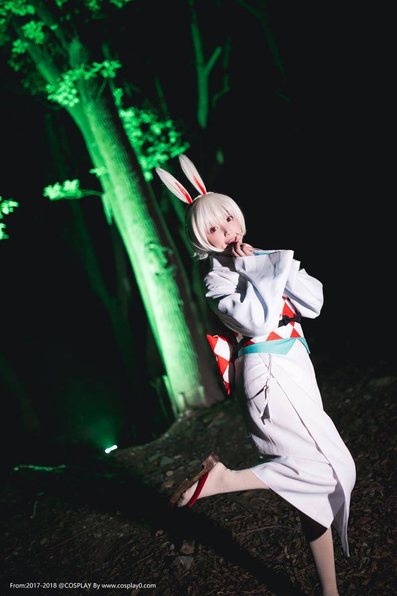 阴阳师萌萌哒式神山兔可爱萝莉和服Cosplay(图1)