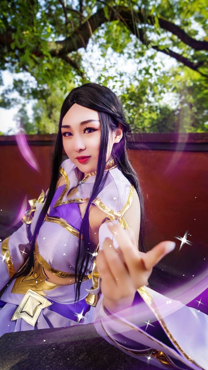 二次元萌妹子Cosplay王者荣耀露娜紫霞仙子(图8)