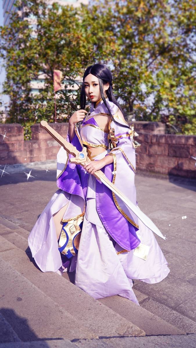 二次元萌妹子Cosplay王者荣耀露娜紫霞仙子(图5)