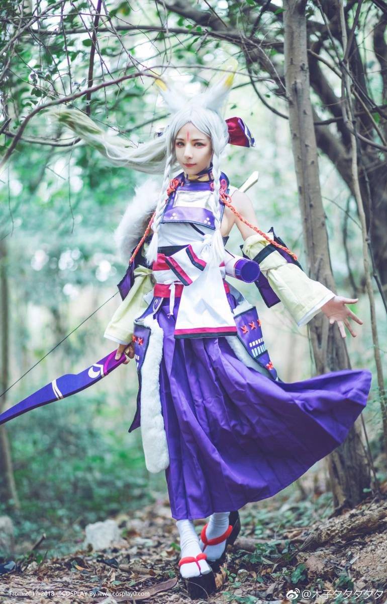 美女Coser木子夕夕夕夕夕Cosplay阴阳师白狼(图2)