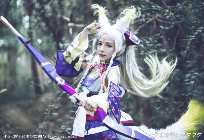 美女Coser木子夕夕夕夕夕Cosplay阴阳师白狼(图4)