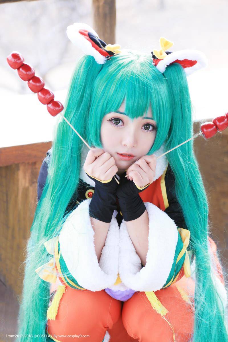 兽耳萝莉双马尾扮演VOCALOID初音未来Coser(图1)