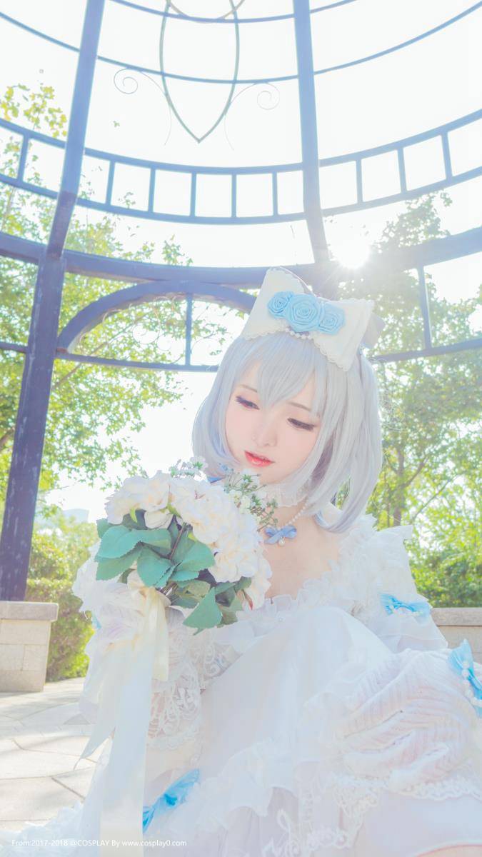 纯美女VOCALOID洛天依花嫁Cosplay(图3)