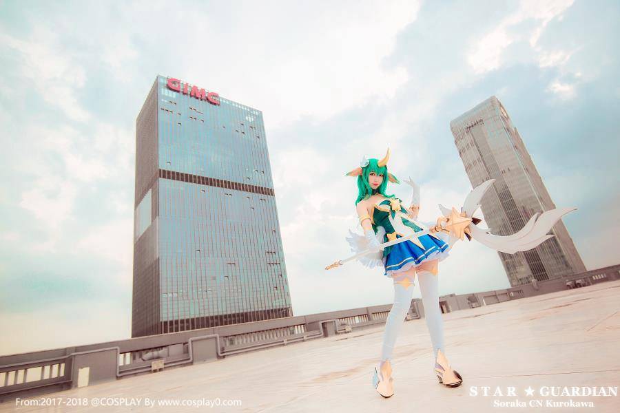 Coser黑川扮演英雄联盟众星之子索拉卡Cosplay(图10)